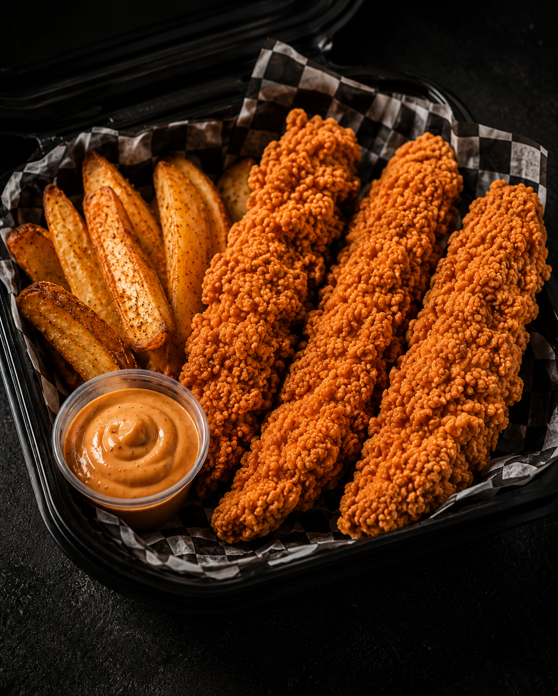 Crispy chicken strips from UFO Smash and Chicken food truck